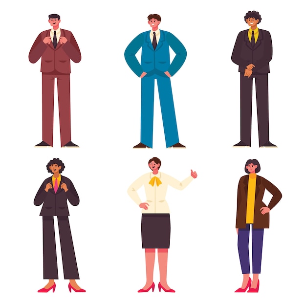 Free vector confident people collection