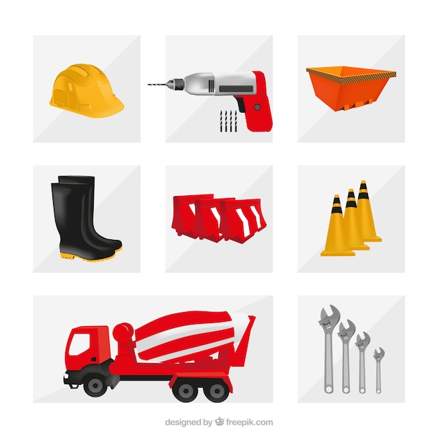 Free vector construction elements