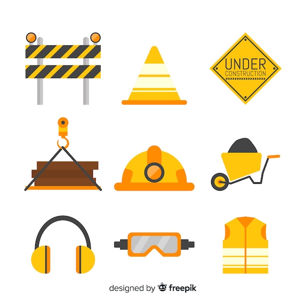 Free vector construction equipment collection