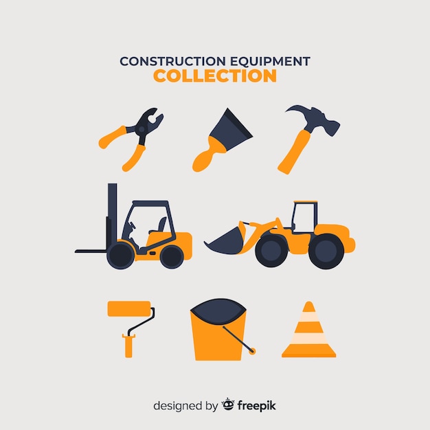 Free vector construction equipment collection