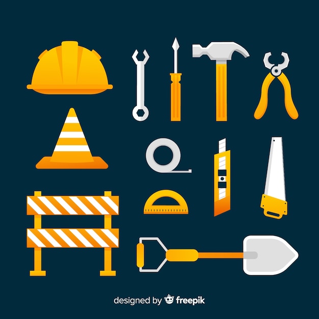 Free vector construction equipment collection