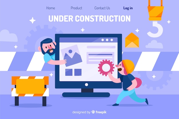 Under construction landing page template