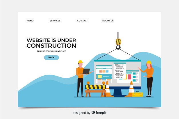 Under construction landing page template