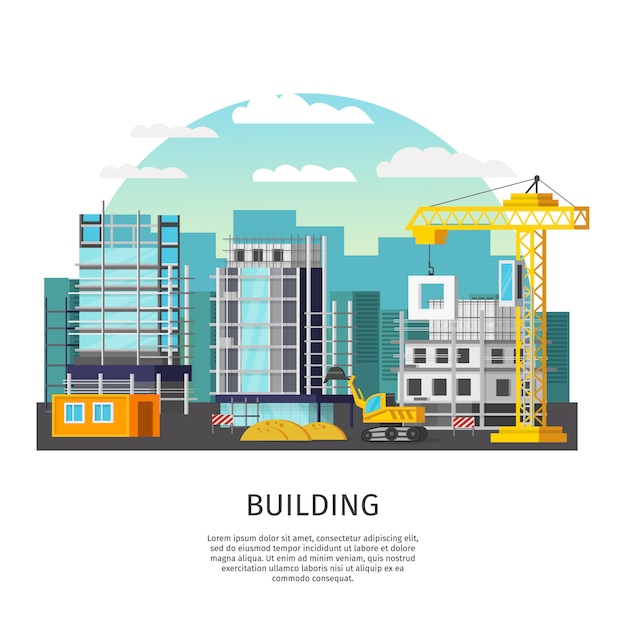 Free vector construction site illustration