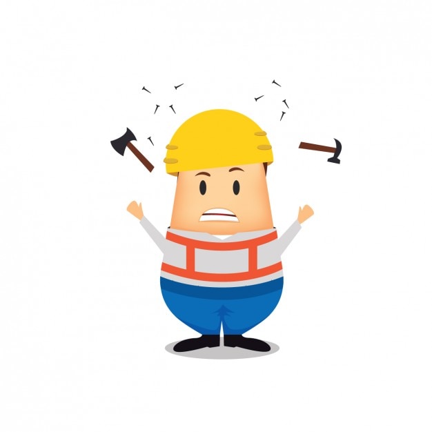 Free Vector construction worker avatar design