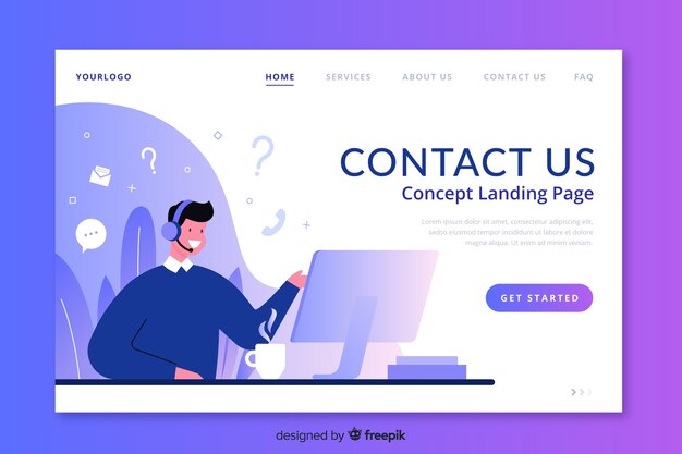 Contact us landing page template