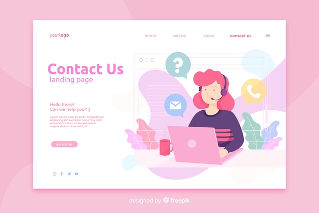 Contact us landing page template