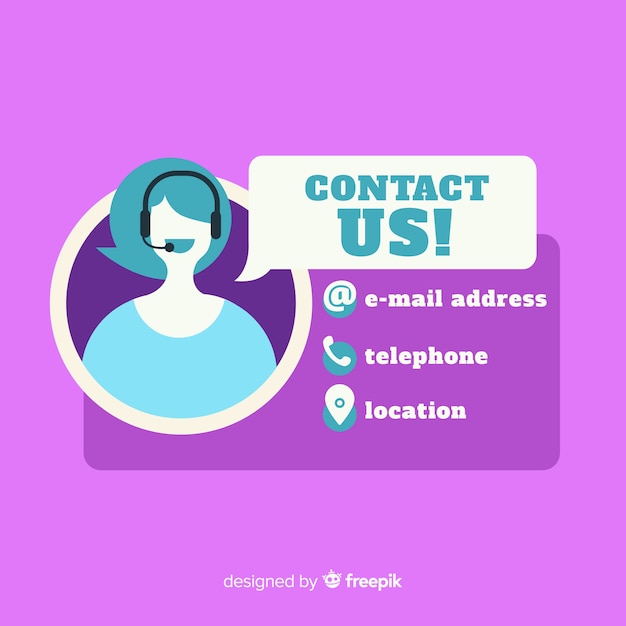 Free Vector contact us