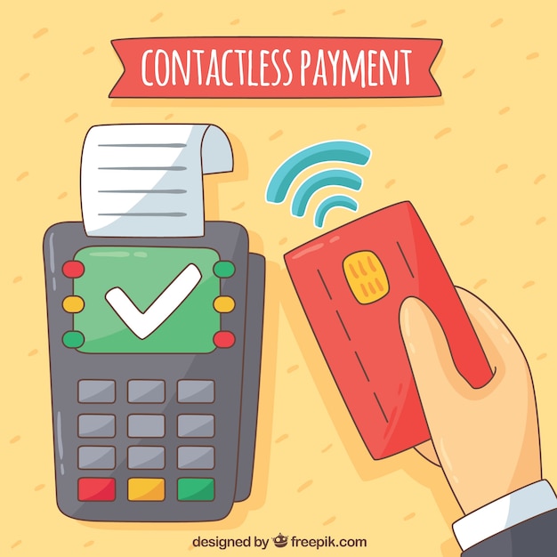 Contactless payment with hand drawn style