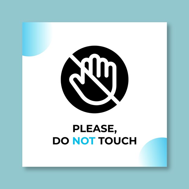 Cool blue travel agency  do not touch sign template