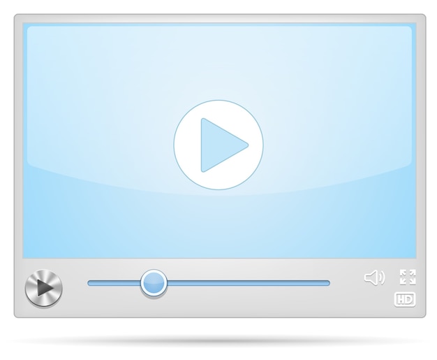 Free Vector cool video player display