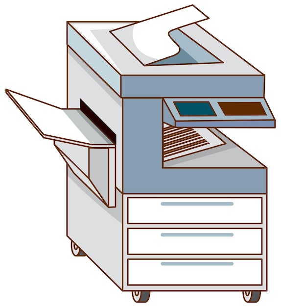 Free Vector copying machine on white background