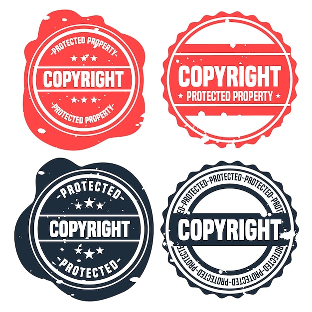 Free Vector copyright stamps collection