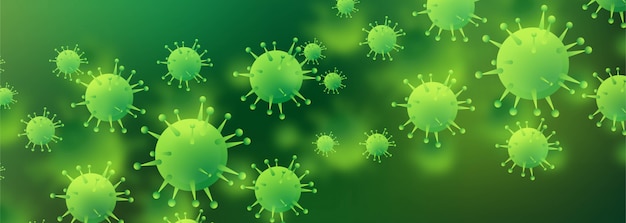 Free Vector coronavirus cells banner