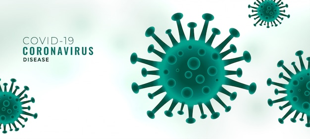 Free Vector coronavirus disease outbreak background with virus cell