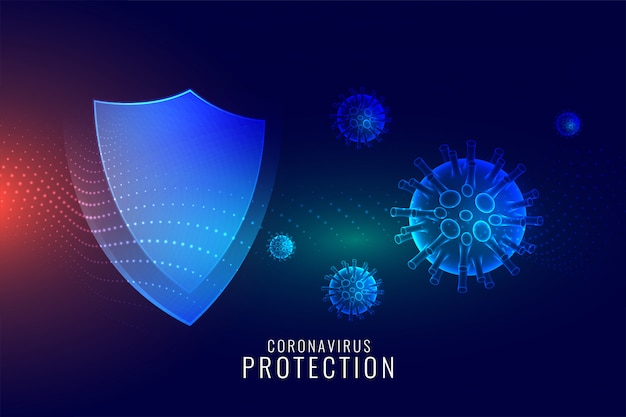 Free vector coronavirus protection shield for good immune system