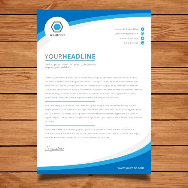 Corporate blue brochure template