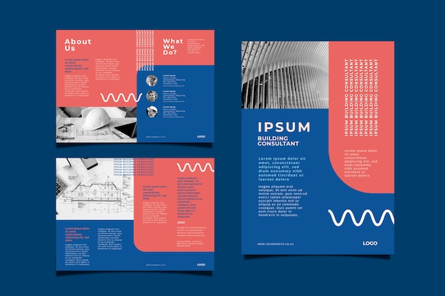 Free vector corporate business brochure concept