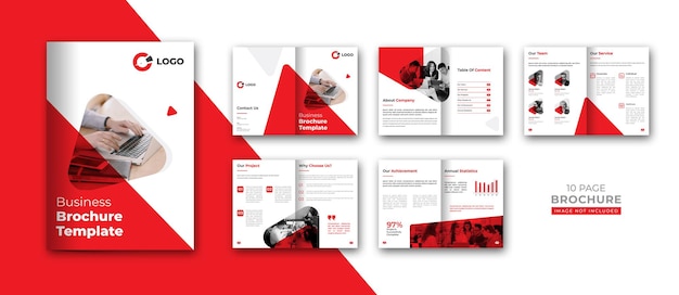 Free Vector corporate company profile brochure template design