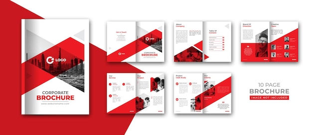 Free Vector corporate company profile brochure template design