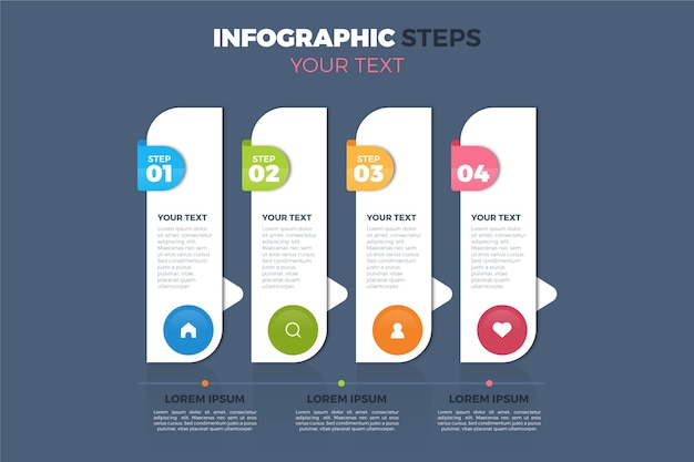 Free Vector corporate infographic in flat design