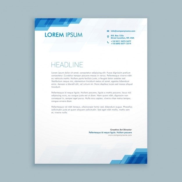 Free Vector corporate letterhead presentation