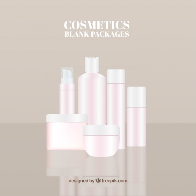 Free Vector cosmetics blank packages