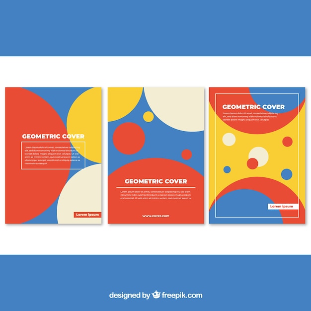 Free Vector cover template with circular shapes