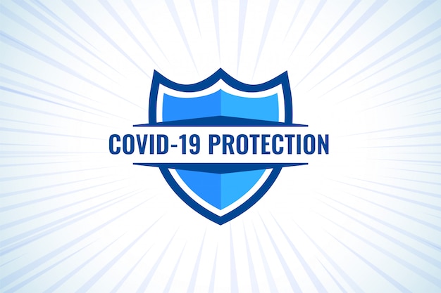 Free vector covid-19 coronavirus protection shield for medical purpose