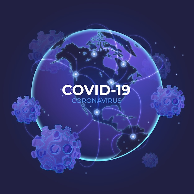 Free vector covid-19 virus concept