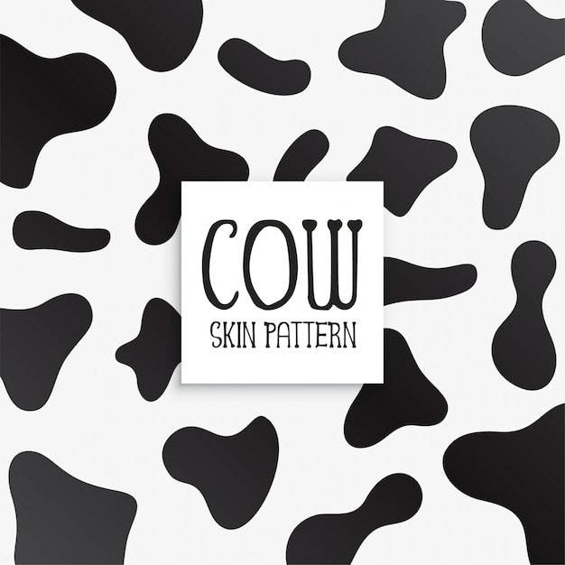 Free Vector cow skin texture black and white print marks