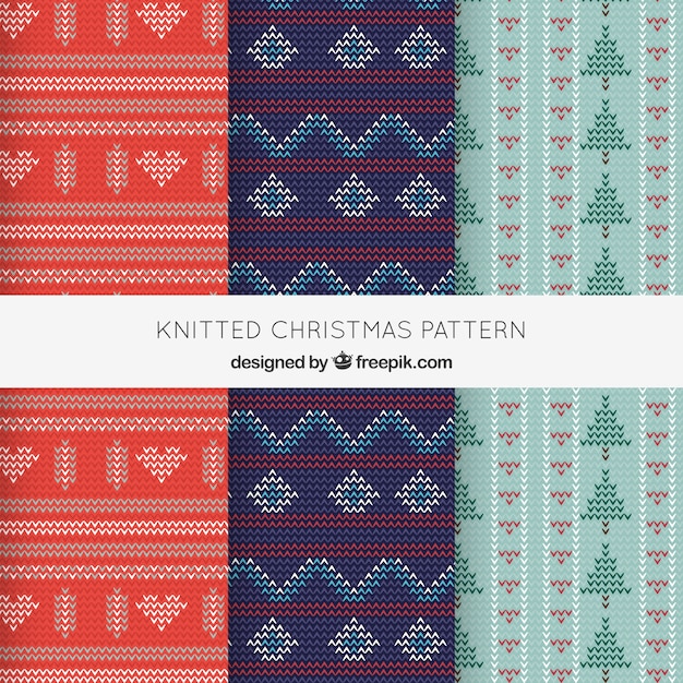 Cozy knitted christmas patterns