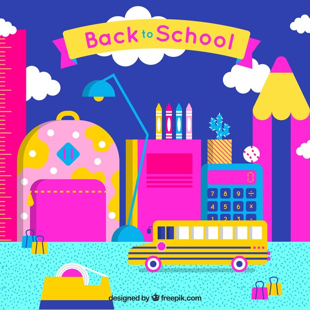 Creative back to school background