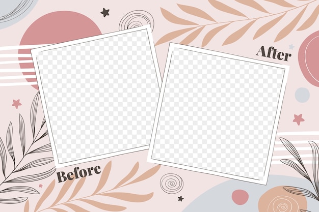 Free Vector creative before and after background template