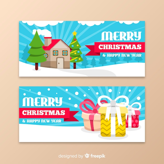 Creative christmas banners