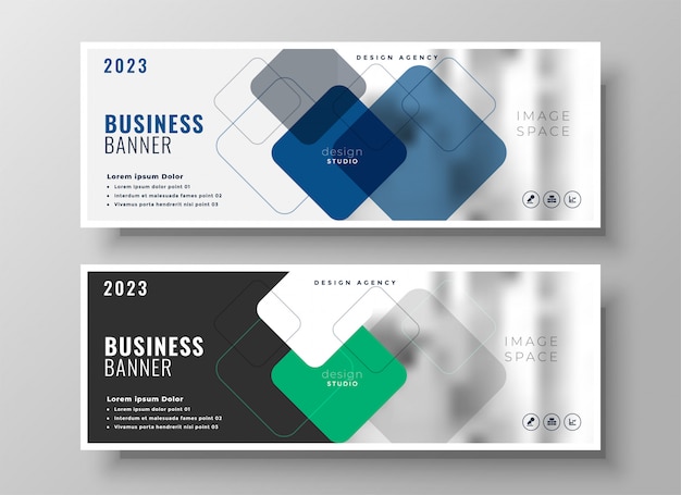 Free vector creative corporate business banners design