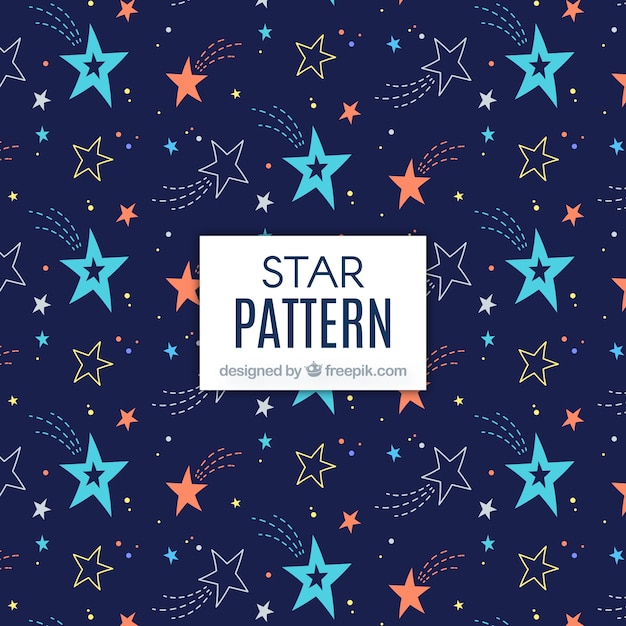 Free Vector creative dark blue star pattern