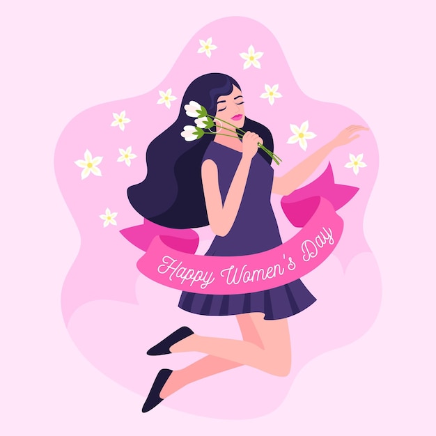 Free Vector creative drawn international women's day illustration