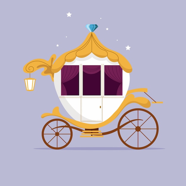 Free Vector creative fairy tale illustration of carriage