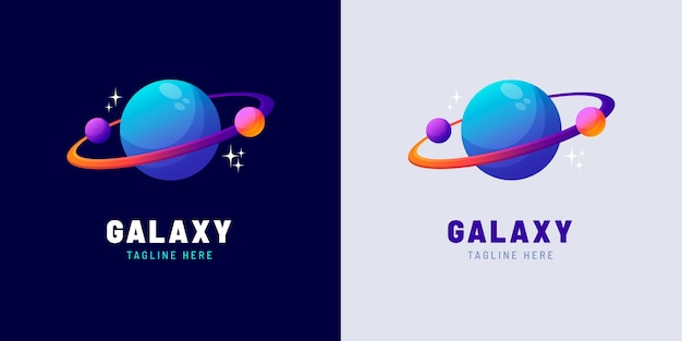 Free Vector creative galaxy logo template