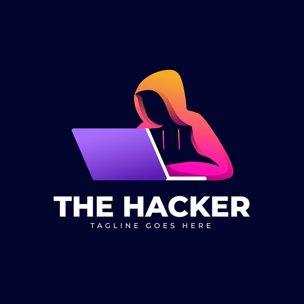 Creative hacker logo template