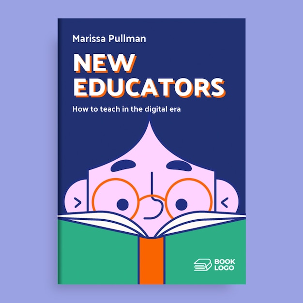 Free vector creative innovative education book cover