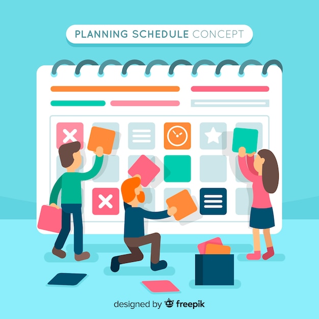 Free vector creative planning schedule concept