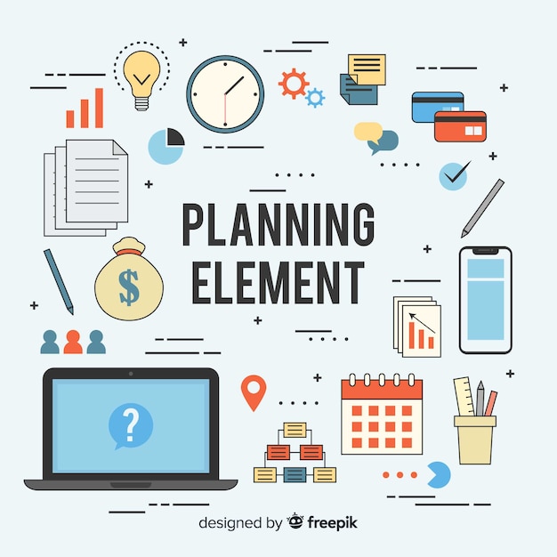 Free Vector creative sample of planning elements