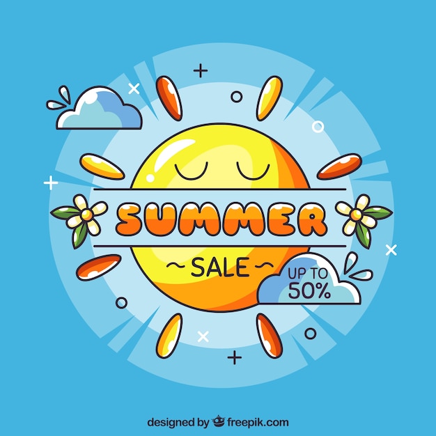 Free Vector creative summer sale background