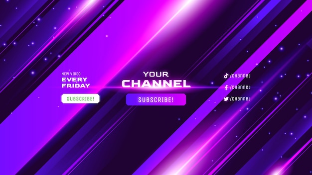 Free Vector creative tech youtube banner