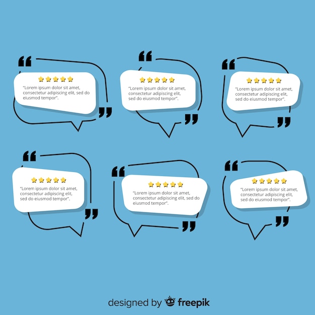 Free Vector creative testimonial in speech bubble design