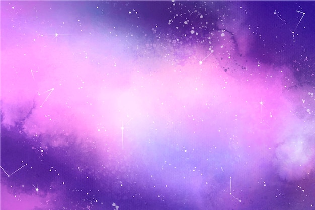 Free Vector creative watercolor galaxy background