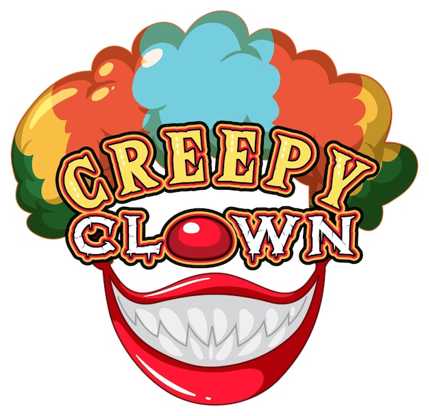 Free Vector creepy clown font logo