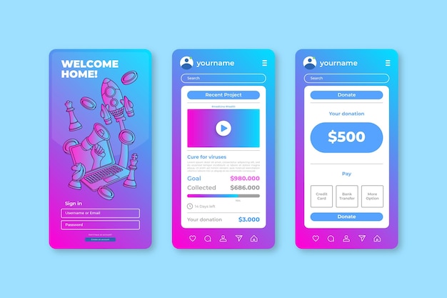 Free vector crowdfunding app